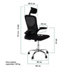 Silla Giratoria de Escritorio Ergonomica Negra Mesh Oficina