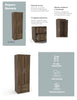 Closet ropero de madera dos puertas y dos cajones.