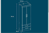 Closet ropero de madera dos puertas y dos cajones.