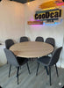 Mesa Redonda 6 Plazas 1.20m Metal / Madera