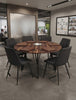 Mesa Redonda 6 Plazas 1.20m Metal / Madera