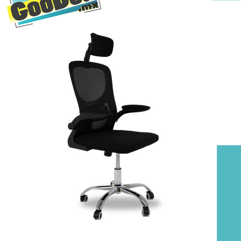 Silla Giratoria de Escritorio Ergonomica Negra Mesh Oficina