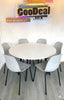 Mesa Redonda 6 Plazas 1.20m Metal / Madera