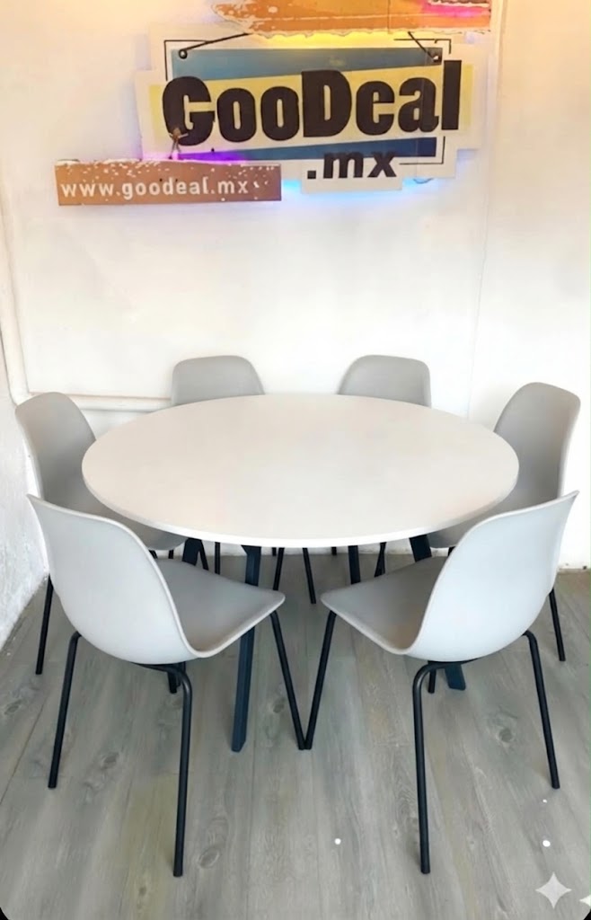 Mesa Redonda 6 Plazas 1.20m Metal / Madera