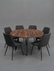 Mesa Redonda 6 Plazas 1.20m Metal / Madera