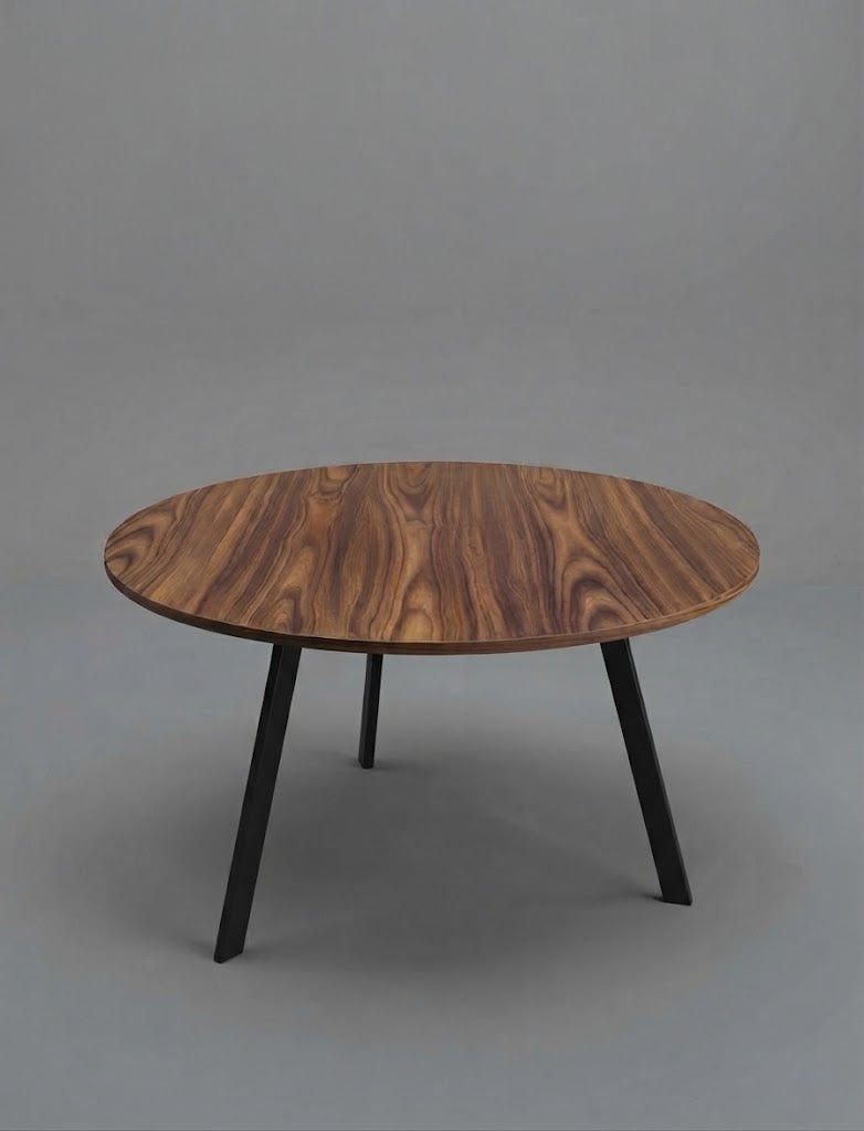 Mesa Redonda 6 Plazas 1.20m Metal / Madera