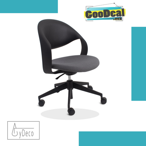 Silla De Escritorio Redonda Monte Carlo Negra  Envio gratis (Compra en línea)