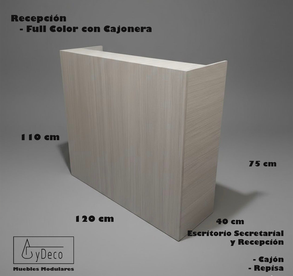 Recepción Full Color con Cajonera