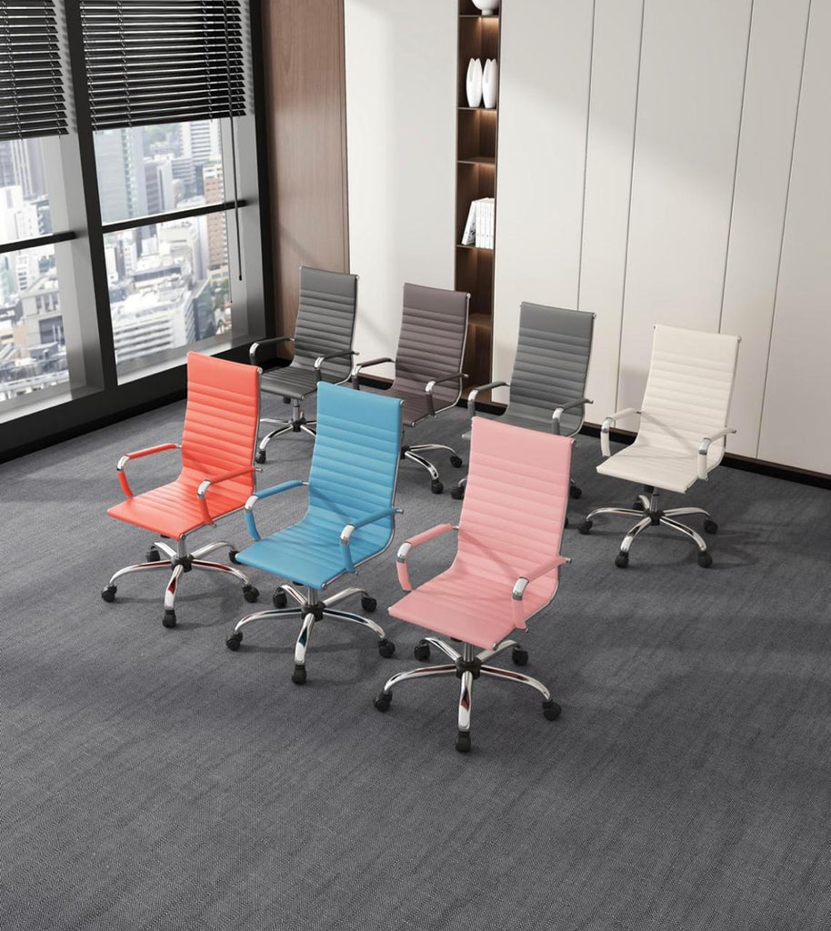 Silla ejecutiva Vista Vinipiel Base cromada