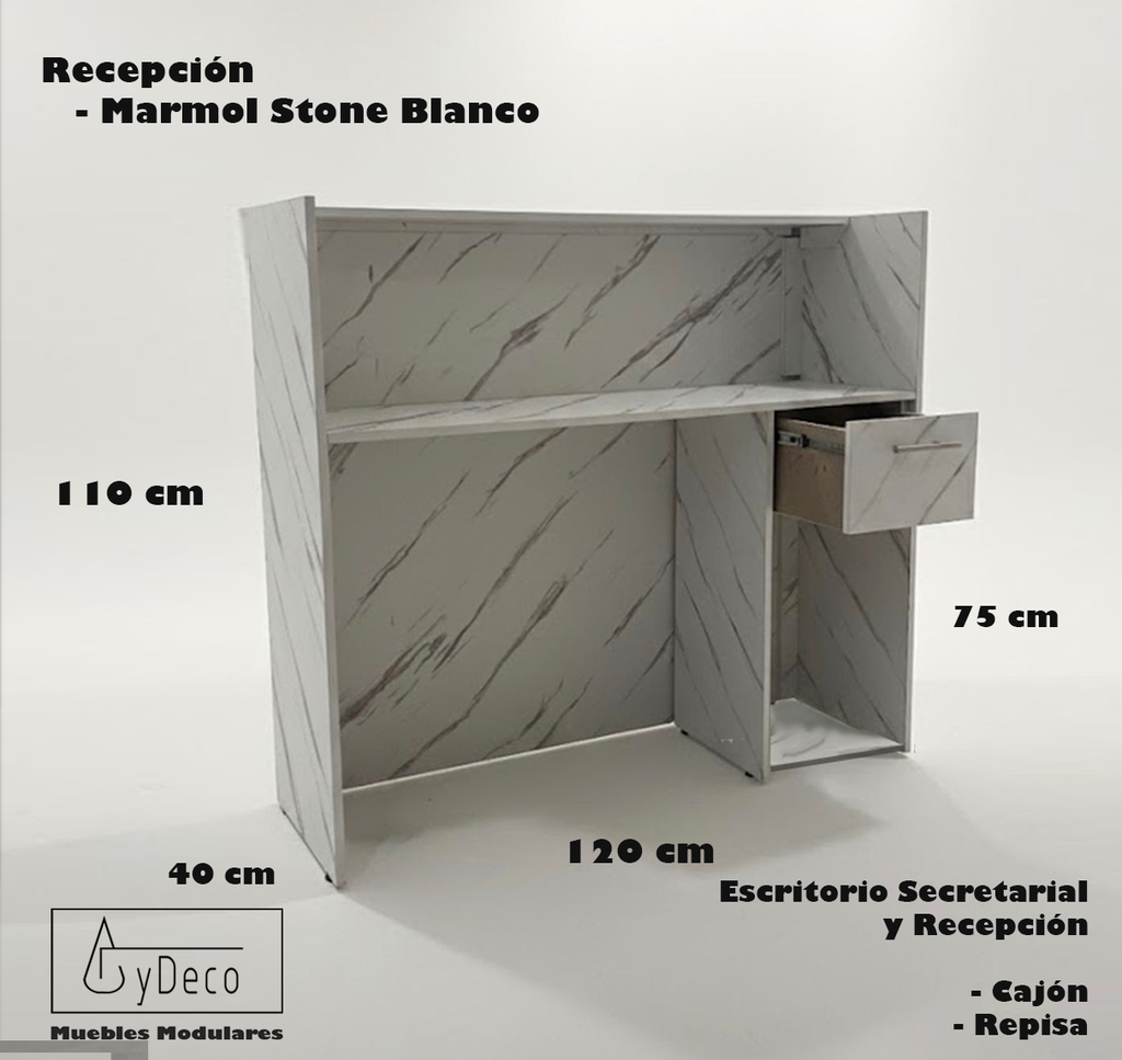 Recepción Stone Marmol con Cajon