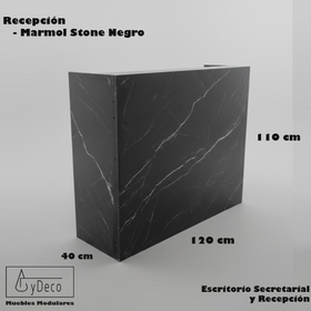 Recepción Marmol Stone Negro