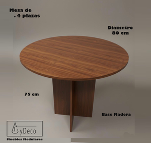 Mesa Redonda 4 Plazas