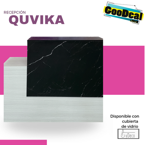 Recepcion Quvika/ Mármol negro con Cajón
