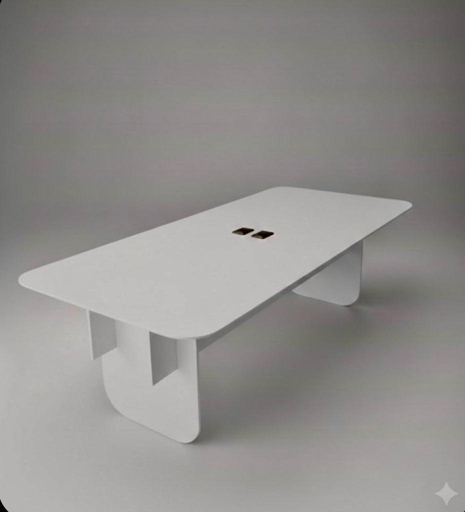 Mesa para sala de juntas 8 Plazas Base Madera Reforzada con Contactos y USB