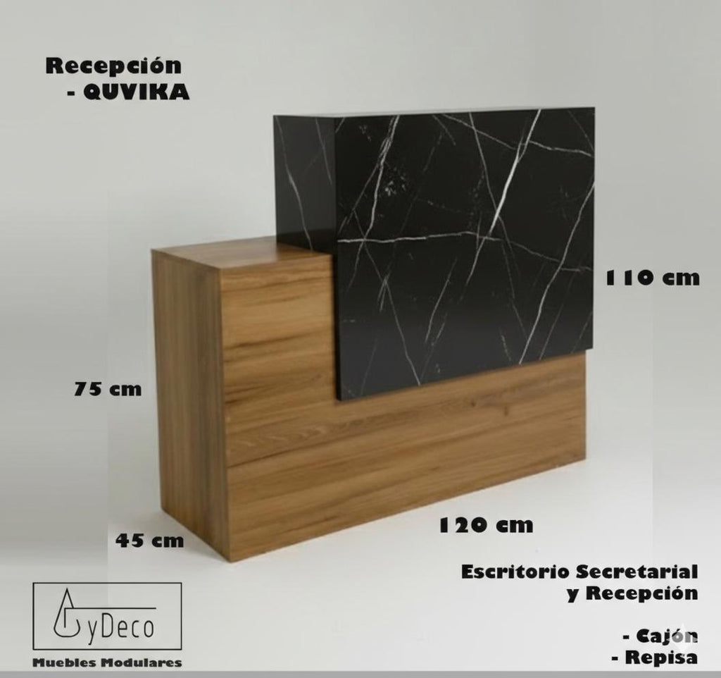 Recepcion Quvika/ Mármol negro