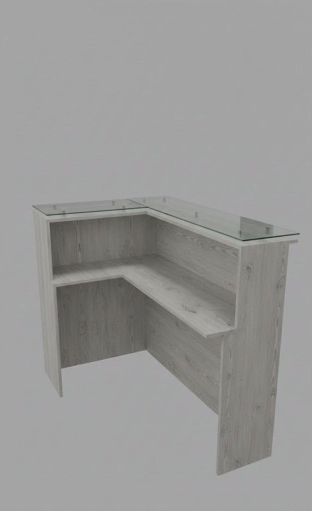 Recepción Ejecutiva en Escuadra con cubierta de Vidrio