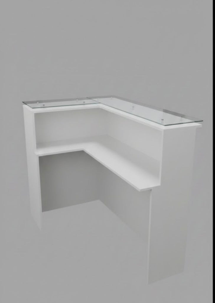 Recepción Ejecutiva en Escuadra con cubierta de Vidrio