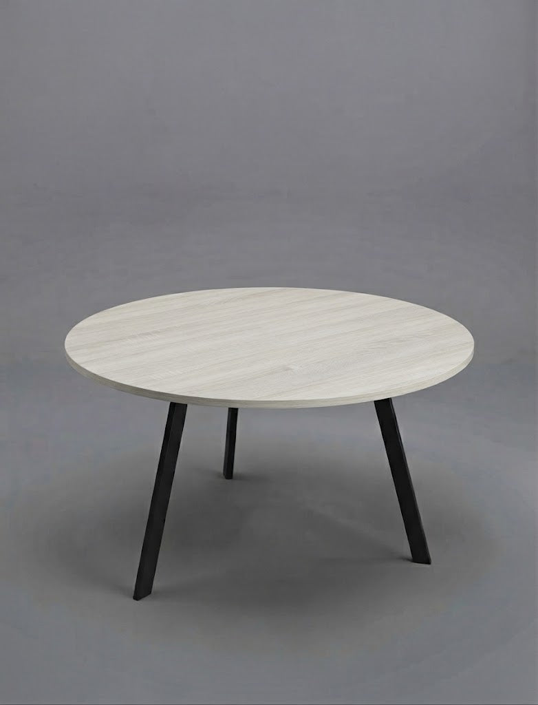 Mesa Redonda 6 Plazas 1.20m Metal / Madera