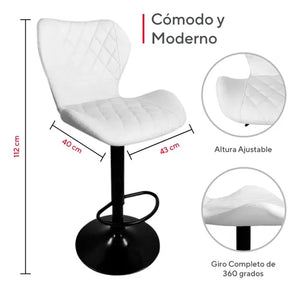 Silla de barra con respaldo alto