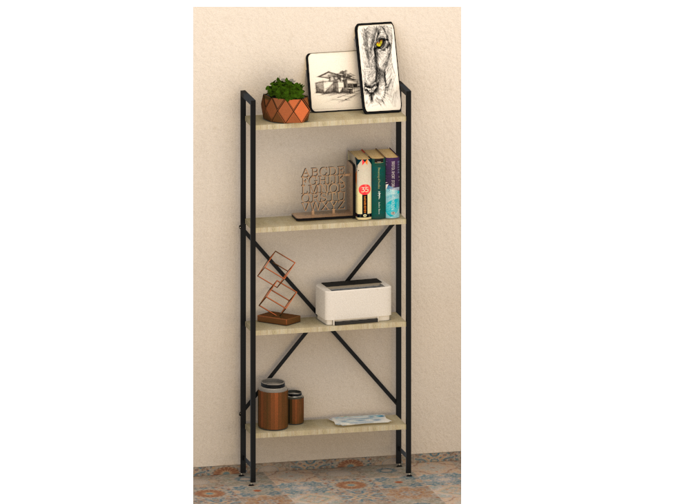 Estante minimalista de 5 niveles 180x30