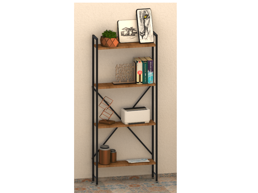 Estante minimalista de 5 niveles 180x30