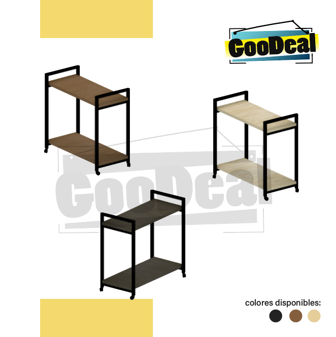 Estante auxiliar de 20cm 65cm de altura