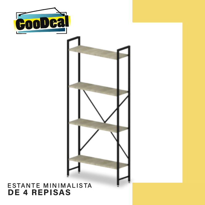 Estante minimalista de 5 niveles 180x30