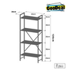 Estante minimalista de 5 niveles 180x30